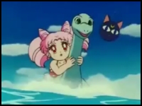 Chibiusa with Kirin-chan and Luna-P