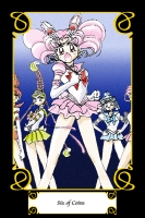 Older Sailor Chibimoon Arrives - Six of Coins
