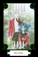 Haruka and Michiru - Nine of Wands