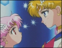 Super Sailormoon and Super Sailor Chibimoon transform