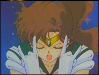 Sailor Jupiter attacks with 'Supreme Thunder'