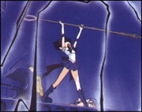 Sailor Saturn attacks with 'Silence Wall'