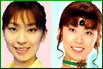 Sakata Kaori  Out of Costume and as Sailor Jupiter