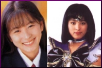 Takeda Keiko Out of Costume and as Sailor Saturn