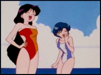 Rei and Ami laugh at Usagi