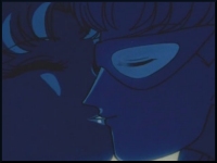 Usagi and Tuxedo Kamen share their first kiss