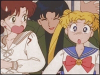 Makoto, Mamoru, and Usagi talk about Reika