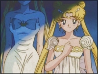 Princess Serenity walks with her mother