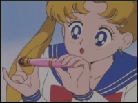 Usagi examines the disguise pen