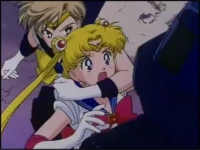 Sailor Uranus battles Sailormoon